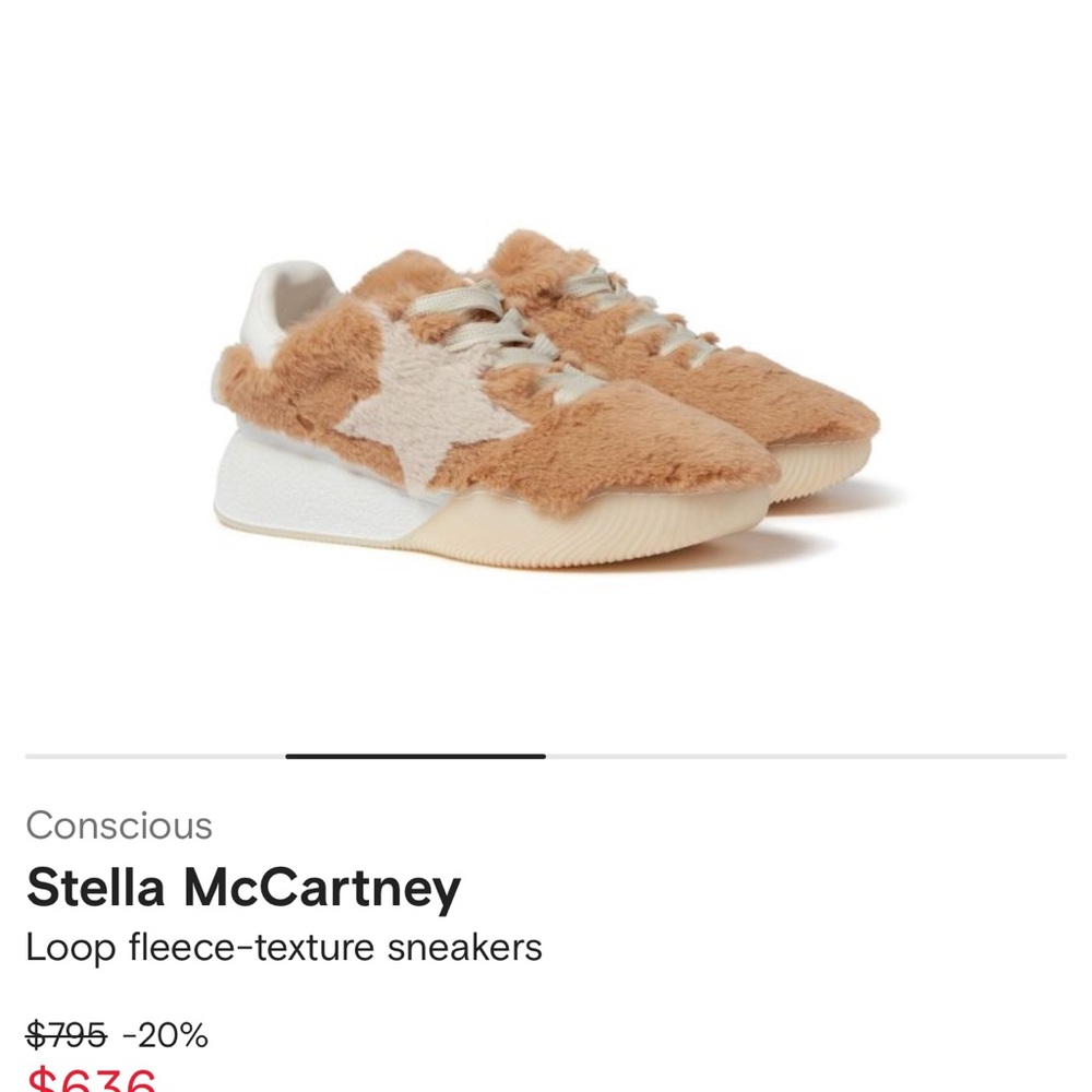 Stella Mccartney Loop Fleece-Texture Sneakers - image 1